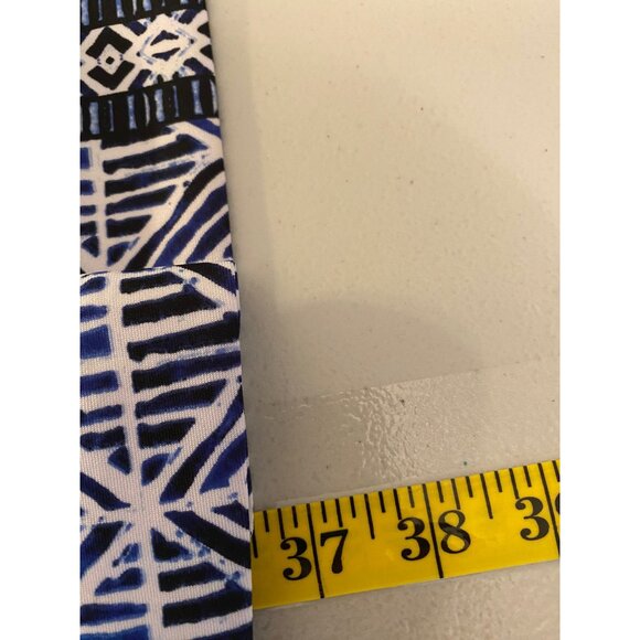 Vince Camuto Dress Geometric Print Fit & Flare Sleeveless Blue White Size 4 - Picture 9 of 12